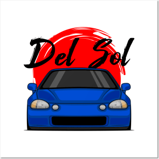 Front Blue Del Sol JDM Legend Posters and Art